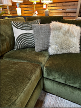 Corinthian Emerald Plush 2-Piece Sectional Sofa