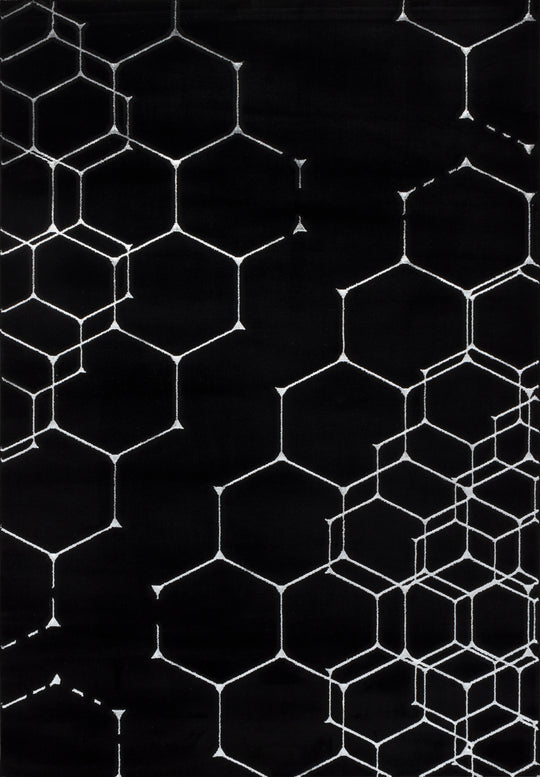 .Hive Black/White Rug - 6' 6" x 9' 0"