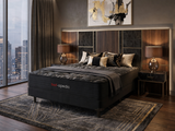 Yilian 14-Inch Firm Hybrid Mattress – Black & Gray Quilted Design