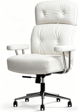 Tufted Home Office Chair with Wheels, Armrests & Adjustable Height