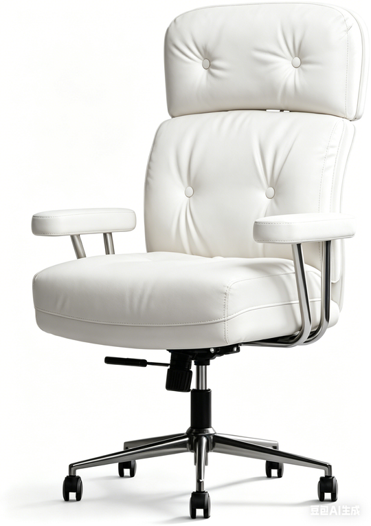 Tufted Home Office Chair with Wheels, Armrests & Adjustable Height