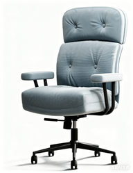 Tufted Home Office Chair with Wheels, Armrests & Adjustable Height