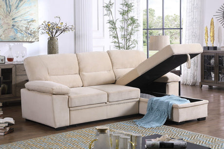 Kipling - Reversible Sleeper Sectional Sofa Chaise by Lilola Home | Bel Furniture