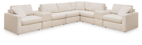 Modmax - Oyster - Sectional White 8 Pc. Sectional With 2 Storage Consoles by Signature Design by Ashley® | Bel Furniture