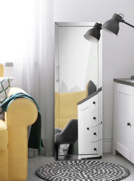 Soline - Framed Standing Floor Mirror - Silver by CoasterEveryday | Bel Furniture