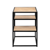 Modern Minimal Floating Shelf Side Table - Coastal Oak by Walker Edison | Bel Furniture