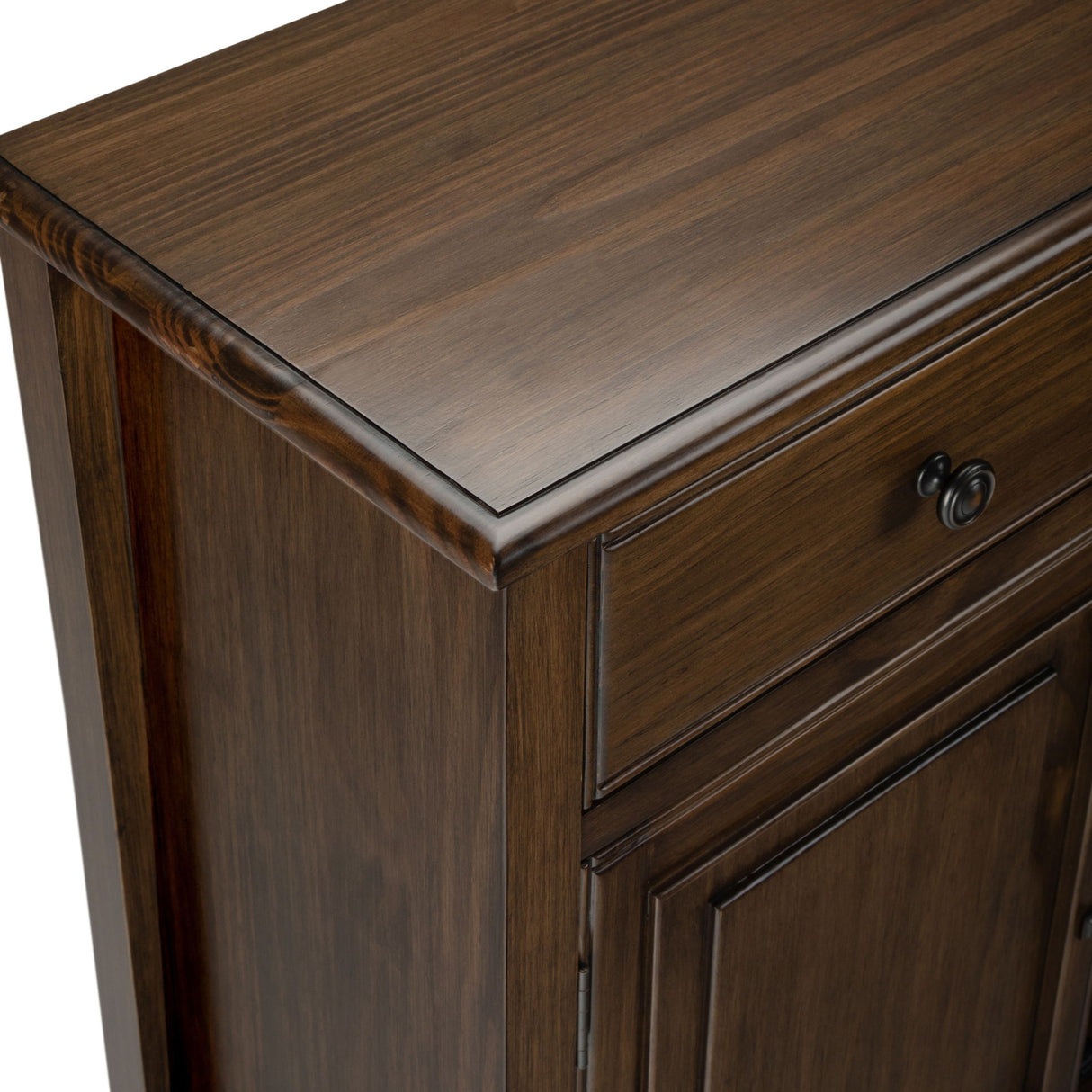 Connaught - Entryway Storage Cabinet - Rustic Natural Aged Brown by Simpli-Home | Bel Furniture