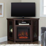 Classic Glass Door Fireplace TV Stand For Tvs Up To 55" by Walker Edison | Bel Furniture