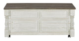 Havalance - White / Gray - Lift Top Cocktail Table with Storage Drawers by Signature Design by Ashley® | Bel Furniture