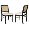 Arini - Rattan Cane Dining Side Chair (Set of 2) Black by Coaster Fine Furniture | Bel Furniture