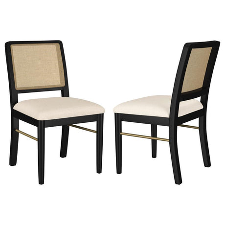 Arini - Rattan Cane Dining Side Chair (Set of 2) Black by Coaster Fine Furniture | Bel Furniture