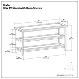 Skyler - TV Media Stand - Dark Cognac Brown