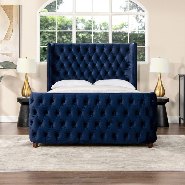 Brooklyn - Tufted Panel Bed Headboard And Footboard Set by Jennifer Taylor Home | Bel Furniture