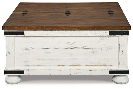 Wystfield - White / Brown - Cocktail Table with Storage by Signature Design by Ashley® | Bel Furniture