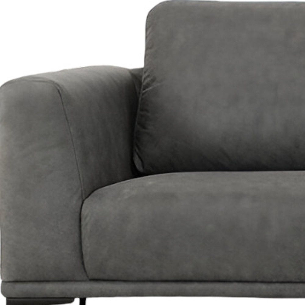 Sofa With Black Legs - Dark Gray