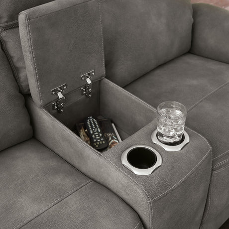Next-Gen Durapella - Reclining Power Loveseat With Console - view 17