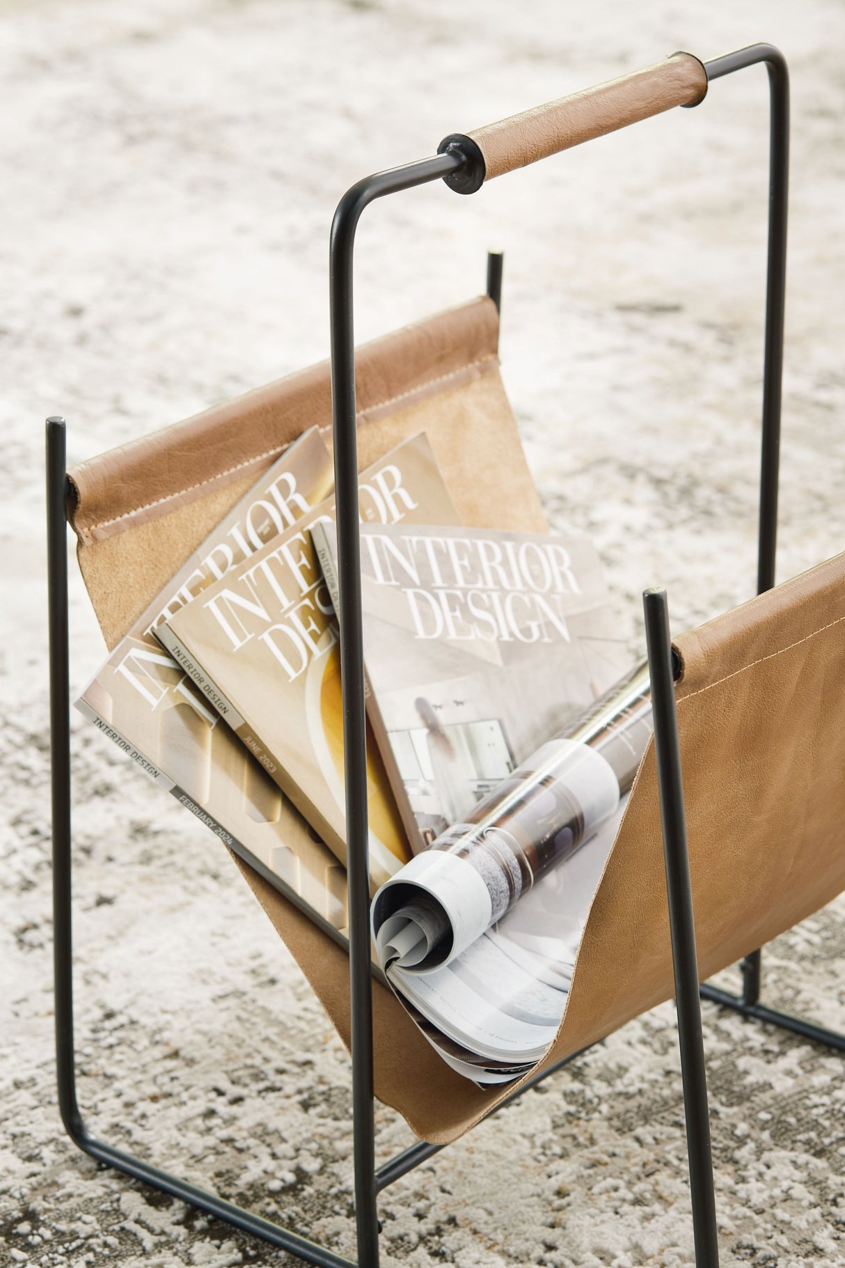 Faronworth - Brown / Black - Magazine Rack by Signature Design by Ashley® | Bel Furniture