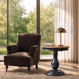 Winslow - Round Pedestal Side Table - Natural / Light Brown