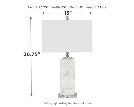 Malise - White - Alabaster Table Lamp by Signature Design by Ashley® | Bel Furniture