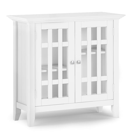 Bedford - Storage Media Cabinet White 32"W x 14"D x 31"H by Simpli-Home | Bel Furniture