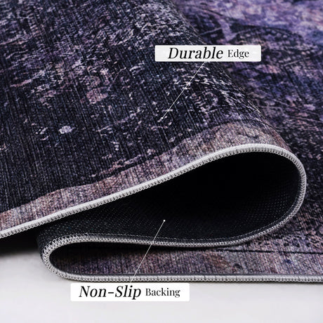 Maval - 6' X 9' Washable Area Rug - Anthracite - view 6