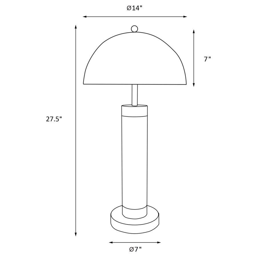 Conroe - Dome Shade Pillar Table Lamp (Set of 2) - Black