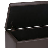 Cosmopolitan - Storage Ottoman - Chocolate Brown by Simpli-Home | Bel Furniture