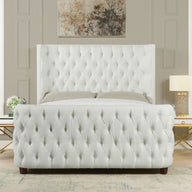 Brooklyn - Tufted Panel Bed Headboard And Footboard Set by Jennifer Taylor Home | Bel Furniture