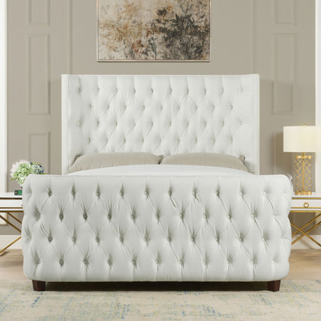 Brooklyn - Tufted Panel Bed Headboard And Footboard Set by Jennifer Taylor Home | Bel Furniture