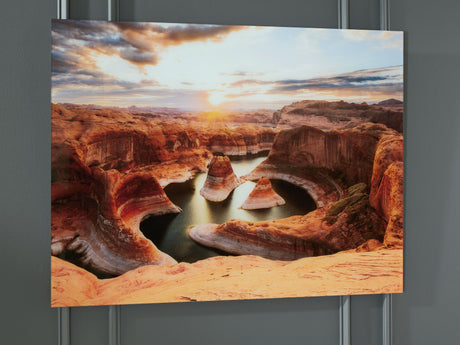 Deemsdon - Blue / Amber - Wall Art by Signature Design by Ashley® | Bel Furniture