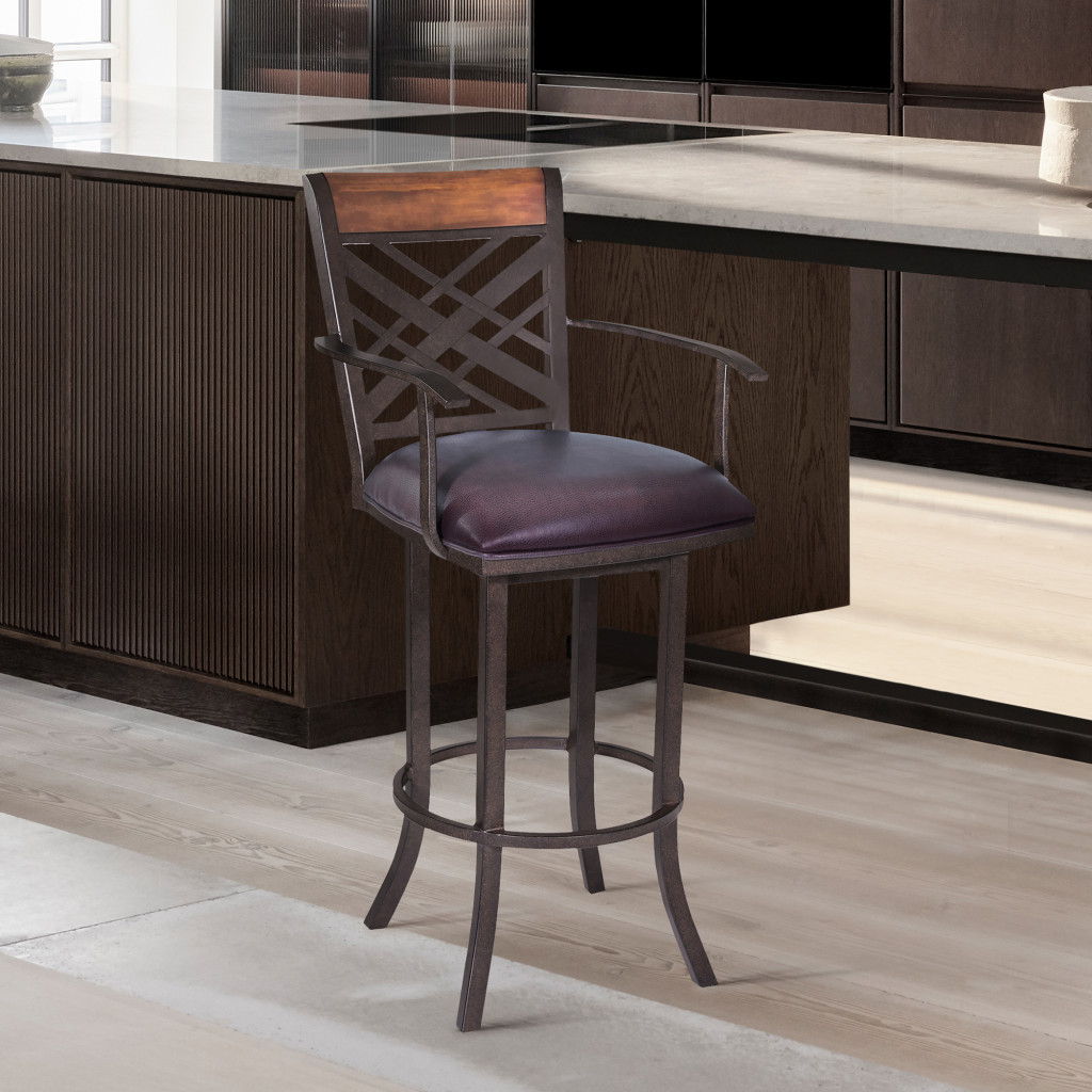 Counter Height Bar Chair - Brown