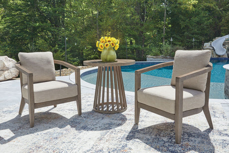 Joy Lagoon - Outdoor Chairs With Cushions/Table (Set of 3) - Beige - view 7
