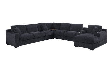 Celine - Fabric Corner Sectional Sofa With Right-Facing Chaise, Cupholders, And Charging Ports - view 29