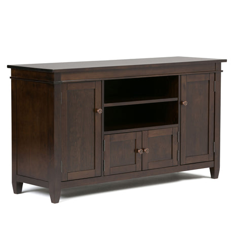 Carlton - TV Media Stand Dark Brown by Simpli-Home | Bel Furniture