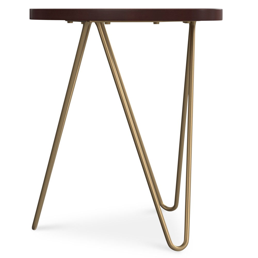 Patrice - Metal And Wood Accent Table - Dark Brown