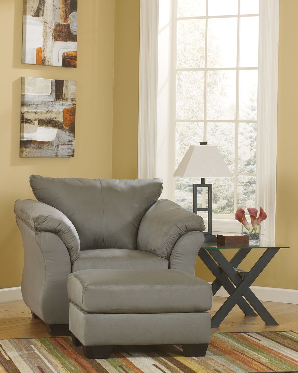 Darcy - Chair With Ottoman Dark Gray by Signature Design by Ashley® | Bel Furniture