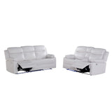 Blanche - Console Reclining Loveseat With LED Lights