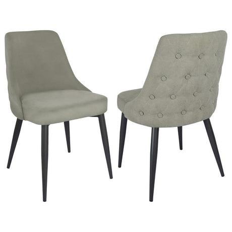 Cosmo - Upholstered Dining Side Chair (Set of 2) Gray by CoasterEveryday | Bel Furniture
