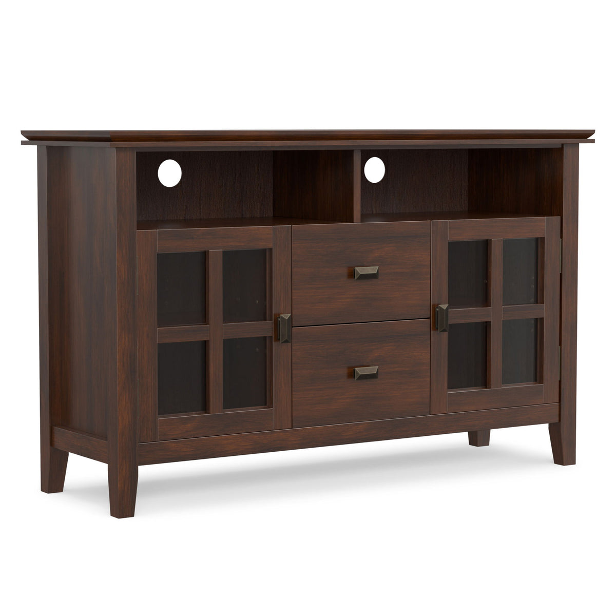 Artisan - TV Media Stand, Handcrafted - Russet Brown