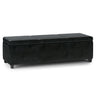 Avalon - Multifunctional Storage Ottoman Bench Black 53.9"W x 18.1"D x 16.5"H Faux Leather by Simpli-Home | Bel Furniture