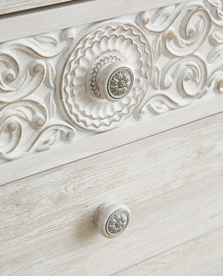 Paxberry - Six Drawer Dresser - Vinyl-Wrapped - Whitewash - view 6