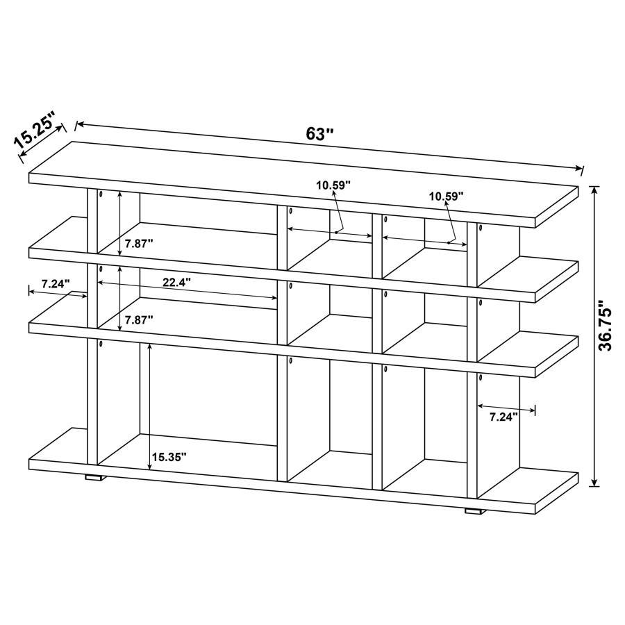 Santos - 3-Shelf Console Bookcases