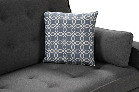 William - Modern Fabric Sleeper Sofa With 2 USB Charging Ports And 4 Accent Pillows - Gray by Lilola Home | Bel Furniture