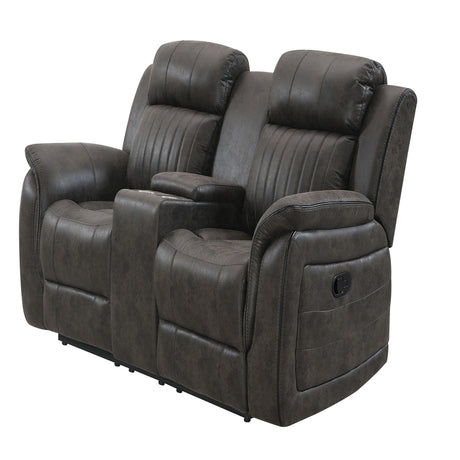 Steban - Console Reclining Loveseat - Gray - view 5