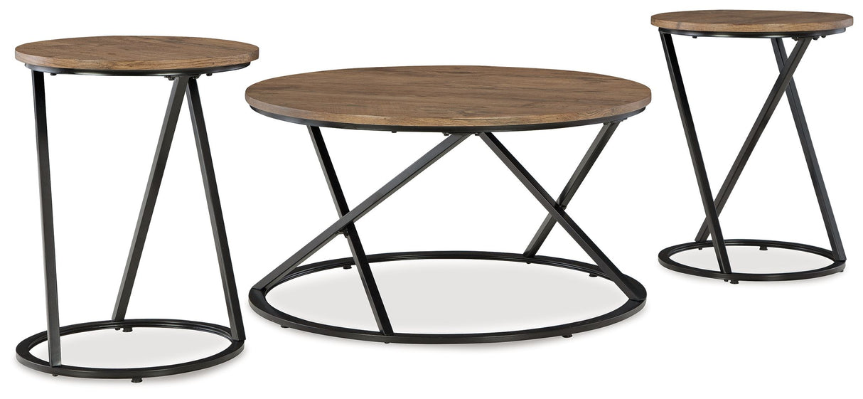 Cassbryn - Brown / Black - Occasional Table Set (Set of 3) by Signature Design by Ashley® | Bel Furniture