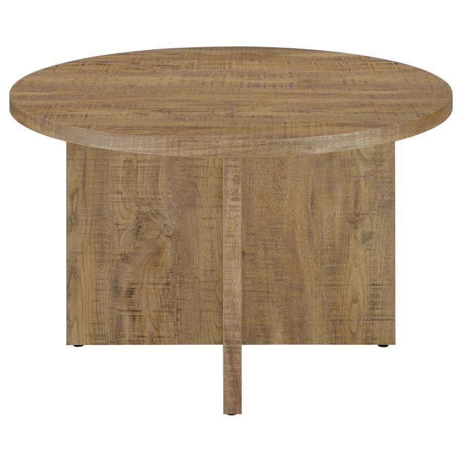 Jamestown - Round Composite Wood Dining Table - Mango by CoasterEveryday | Bel Furniture
