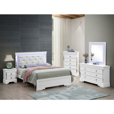 Bed With LED Light Accents Headboard - view 23