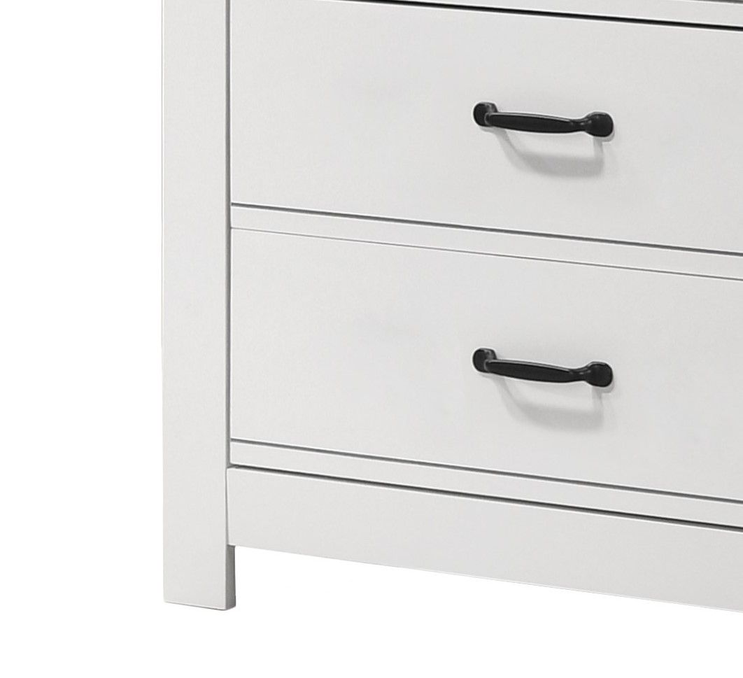 Cassini - 5 Drawer Chest - White by Lilola Home | Bel Furniture