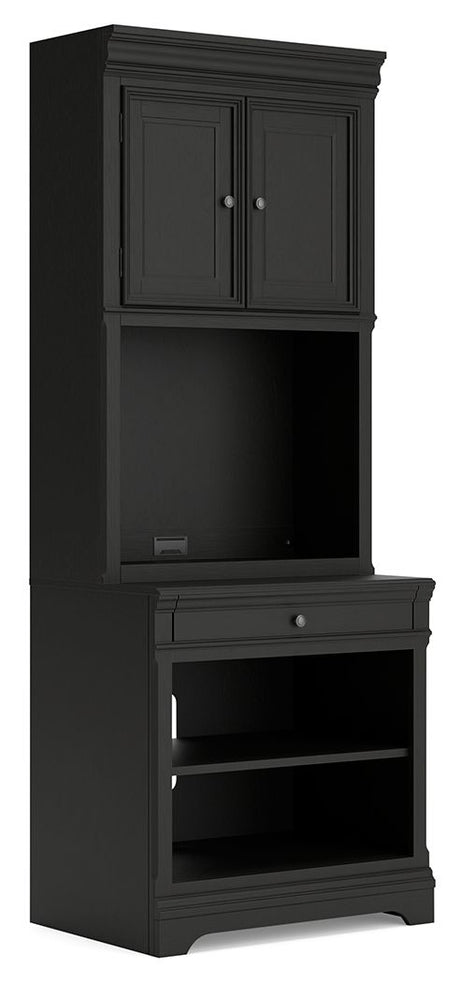 Beckincreek - Black - Bookcase With Door Hutch by Signature Design by Ashley® | Bel Furniture