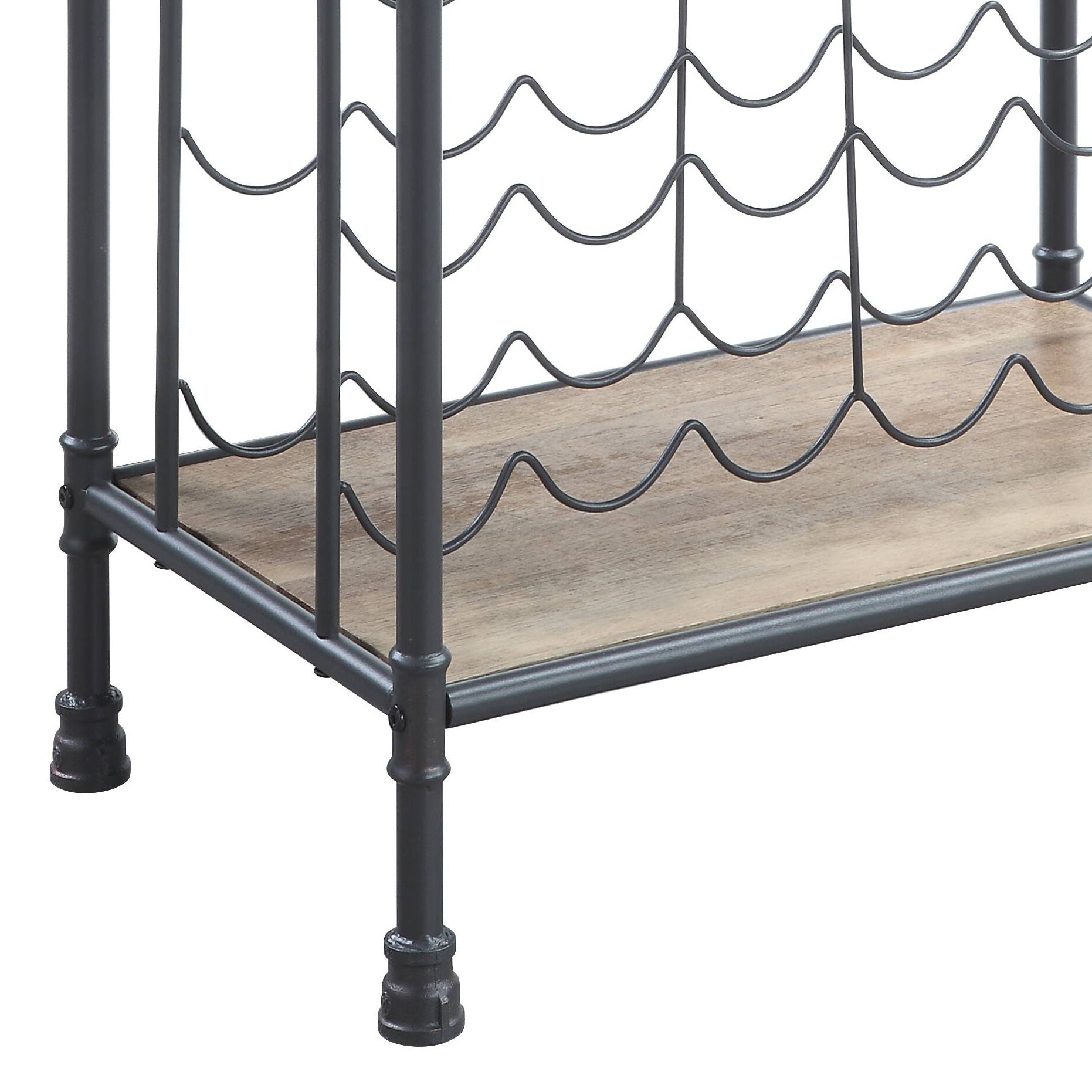 Brantley - Wine Rack - Gray / Oak